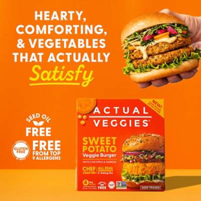 Actual Veggies Burger Veggie Sweet Potato - 12 OZ - Image 6