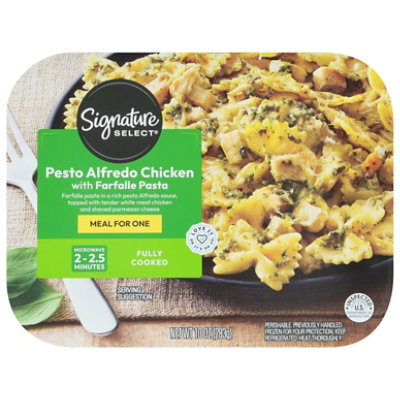 Signature Select Pesto Alfredo Chicken With Farfalle Pasta - 10 OZ - Image 3