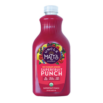 Uncle Matt's Superfruit Punch Organic No Sugar Added, 52 Fz - 52 FZ - Image 1