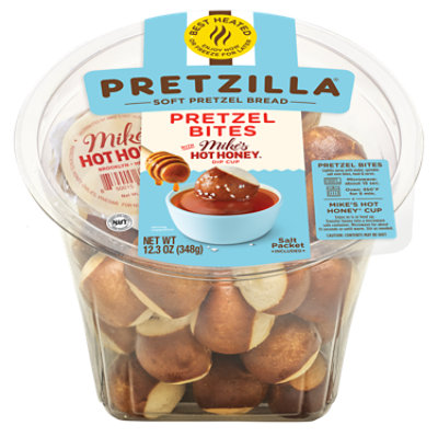 Pretzilla Soft Pretzel Bites Tub With Mikes Hot Honey Cup - 12.3 OZ - Image 1