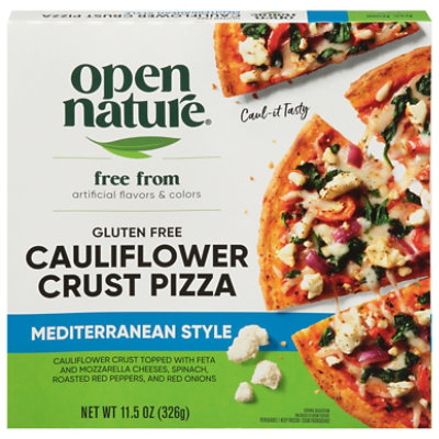 Open Nature Pizza Cauliflower Mediterranean 11.5 Oz - 11.5 OZ