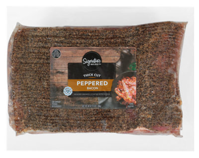 Signature Select Bacon Peppered Thick Prop 12 Compliant 48 Oz - 48 OZ - Image 1