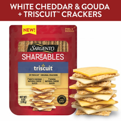 Sargento Shareables White Cheddar/gouda Slices With Triscuit Crackers, 6 Oz - 6 OZ - Image 1