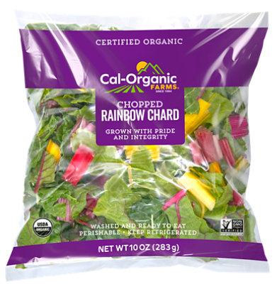 Cal-organic Farms Organic Chopped Rainbow Chard 10oz - 10 OZ - Image 1