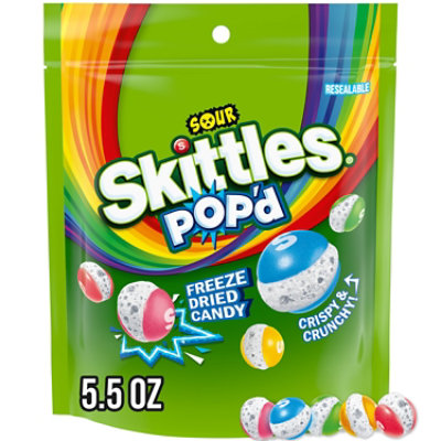 SKITTLES POP'd Originals Freeze Dried Candy Bag - 5.5 Oz - vons