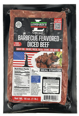 Lombardi's Beef Diced Barbecue - 16 OZ - Image 1