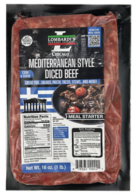 Lombardi's Beef Diced Mediterranean - 16 OZ - Image 1