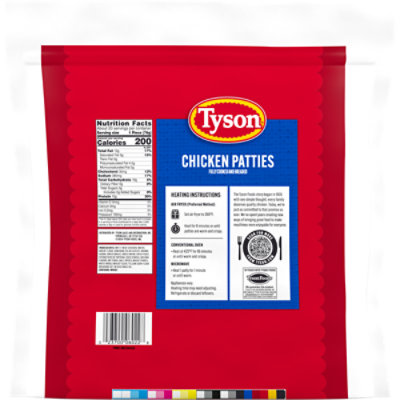 Tyson Fully Cooked & Breaded Frozen Chicken Patties - 3.37 Lb Bag - Image 2