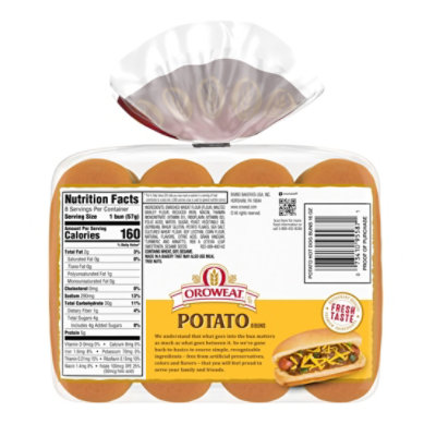 Oroweat Potato Hot Dog Buns - 15 OZ - Image 2