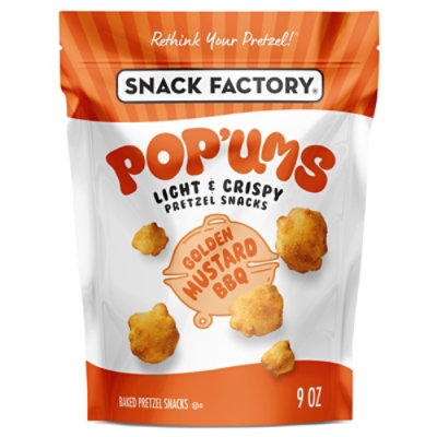 Snack Factory Pop'ums Golden Mustard BBQ Pretzel Snacks - 9 Oz - Image 1