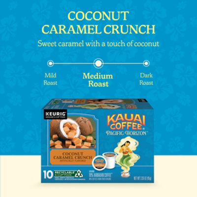 Kauai Single Serve 10 Count Coconut Caramel Crunch K-cup - 3.35 OZ - Image 3
