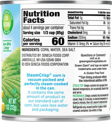 Green Giant Super Sweet Whole Kernel Corn 11oz Cans - 11 OZ - Image 5
