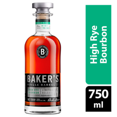 Bakers High Rye Bourbon - 750 ML - Image 1