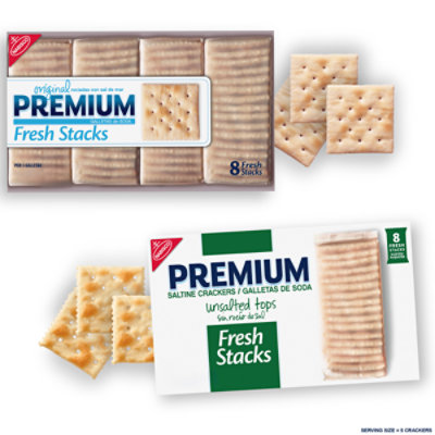 Premium Crackers Unsalted 14.2oz - 14.2 OZ - Image 5
