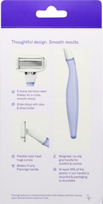 Flamingo Lilac 5-blade Women's Razor With Replacement Razor Blade Cartridge - EA - Image 3