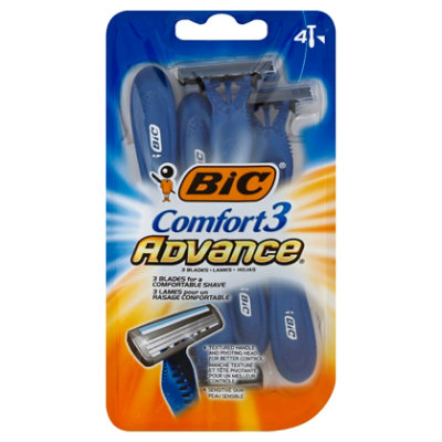 Bic Comfort 3 Advance 4 Pk - Men's Disposable Shaver - 4 CT - Image 3