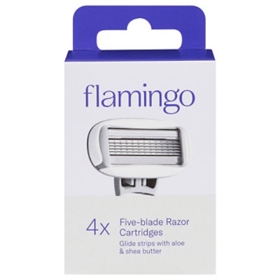 Flamingo 5-blade Women's Razor Blade Refill Cartridges - 4 CT - Image 1
