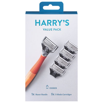 Harry's Men's Ember Orange Razor Multipack With 5 Razor Blade Cartridges - EA - Image 1