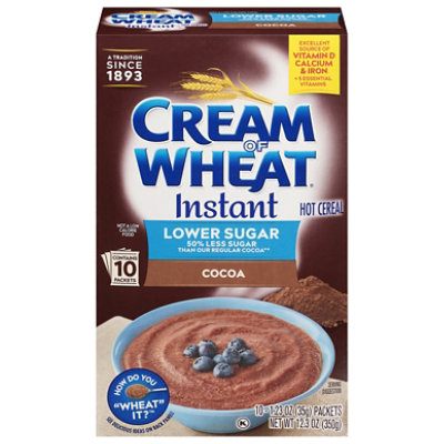 Cream Of Wheat Instant Lower Sugar Cocoa 12.3oz - 12.3 OZ