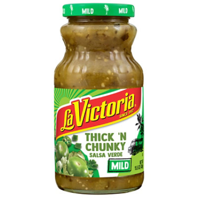 La Victoria Salsa Thick N Chunky Verde Mild - 15.5 OZ - Image 2