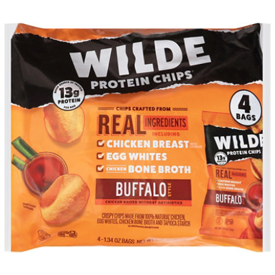 Wilde Snacks Chips Chicken Buffalo 4pk - 5.4 OZ - Image 1