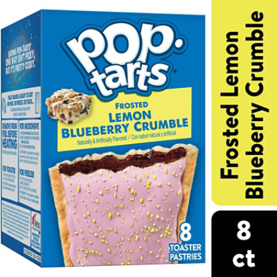 Pop-Tarts Toaster Pastries Frosted Lemon Blueberry Crumble Breakfast Foods 8 Count - 13.5 Oz - Image 1