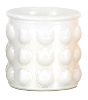 Overjoyed Boutique Bubble Glass Candle White – Each - Image 1