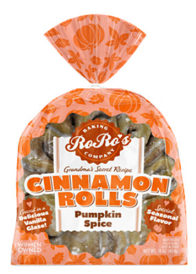 Roro's Pumpkin Spice Cinnamon Rolls, 16 Oz - 16 OZ - Image 1