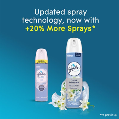 Glade Air Freshener Soft Mist Aerosol, Clean Linen - 2-8 Oz - 2-8 OZ - Image 3