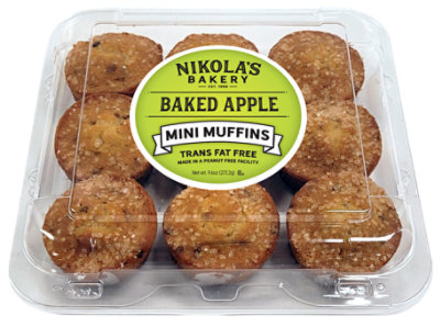 Nikolas Bakery Baked Apple Mini Muffins 9 Count - 9.6 OZ - Image 1
