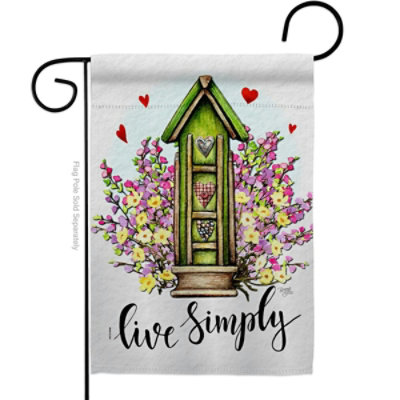 Breeze Decor - G150082-BO 13 x 18.5 in. Live Simple Sweet Life Home Double-Sided Decorative Vertical Garden Flags - House Decoration Banner Yard Gift - Image 1
