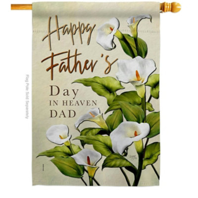 Breeze Decor - Fathers Day In Heaven Family Father 28 x 40 in. Double-Sided Decorative Vertical House Flags for Decoration Banner Garden Yard Gift - Image 1
