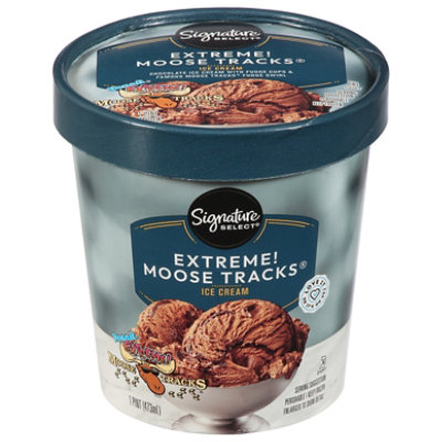 Signature Select Ice Cream Extreme Moose Tracks 1 Pt - 1 PT