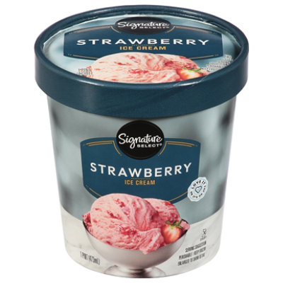 Signature Select Ice Cream Strawberry 1 Pt - 1 PT - Image 2