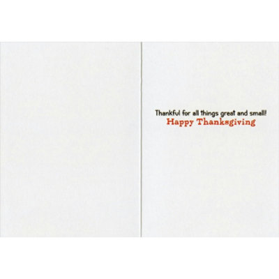 2 Pilgrim Rabbits on Tree Stump Thanksgiving Card - Image 2