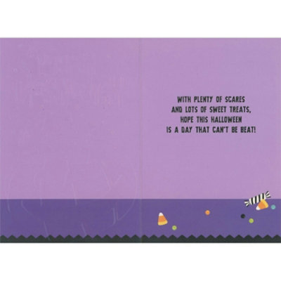 Candy Pouring Into Laughing Jack-o-Lantern Halloween Card - Image 2