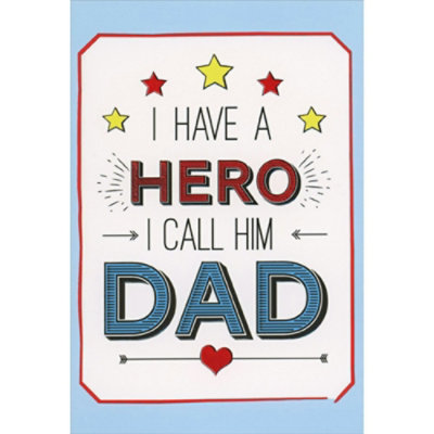 I Have a Hero Father's Day Card for Dad - Image 1