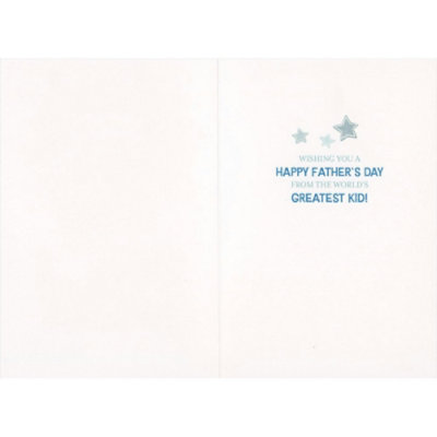 World's Greatest Dad Globe and Paper Airplane Father's Day Card for Dad - Image 2