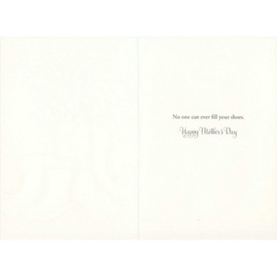 Two Pairs of White Rain Boots Holding Bouquet of Flowers Mother's Day Card for Grandma - Image 2