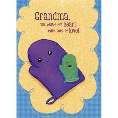 Textured Oven Mitts: Grandma Mother's Day Card - Image 1