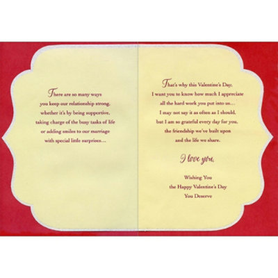 Celebrating My Wife Hand Crafted: Wife Premium Keepsake Valentine's Day Card - Image 2