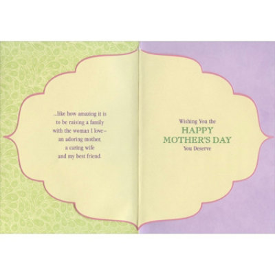 Champagne Glasses and Ribbon Handmade: Wife Designer Boutique Mother's Day Card - Image 2