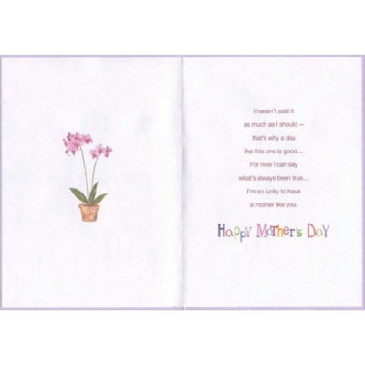 Twinkling Letters and Flower Pot: Mother Mother's Day Card - Image 2