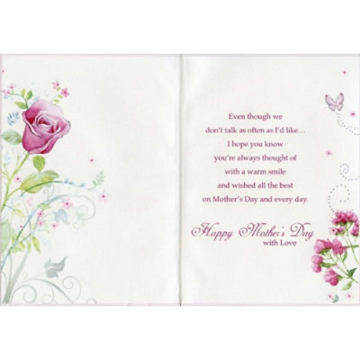 Single Pink Rose: Great-Grandma Mother's Day Card - Image 2