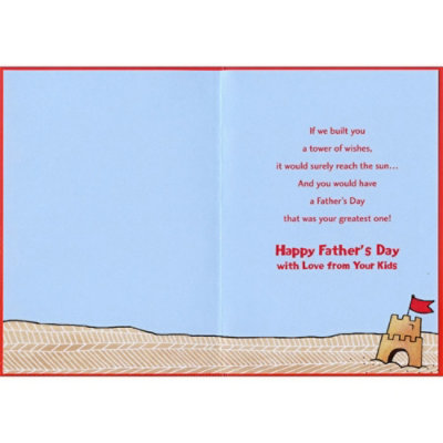 We Love You Letters on Sandy Beach Father's Day Card for Dad - Image 2