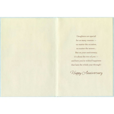 Love Written in Sand Wedding Anniversary Congratulations Card for Daughter and Husband - Image 2