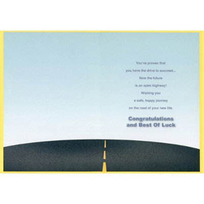 Class of the Best : Grads Driving in Car High School Graduation Congratulations Card - Image 2