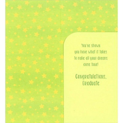 Dream Big on Green Money Holder / Gift Card Holder Graduation Congratulations Card - Image 2