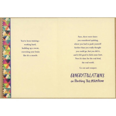 Next Big Adventure : Sitting at Edge of Canyon Masculine Graduation Congratulations Card for Him / Man - Image 2