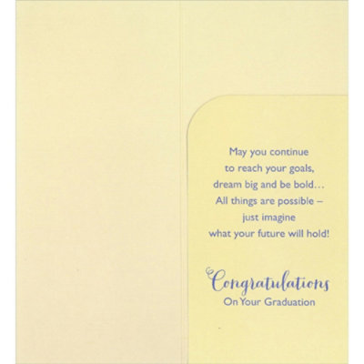 Grad Cap and Tassel : Stack of 3 Books Money Holder / Gift Card Holder Graduation Congratulations Card - Image 2